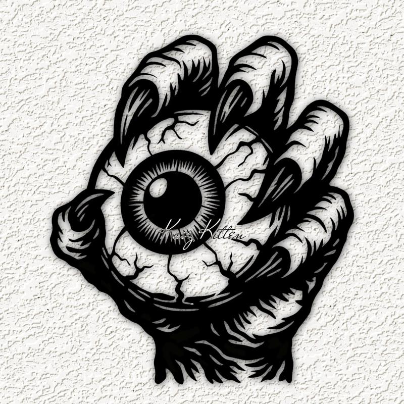 demon claws eye wall art home decor