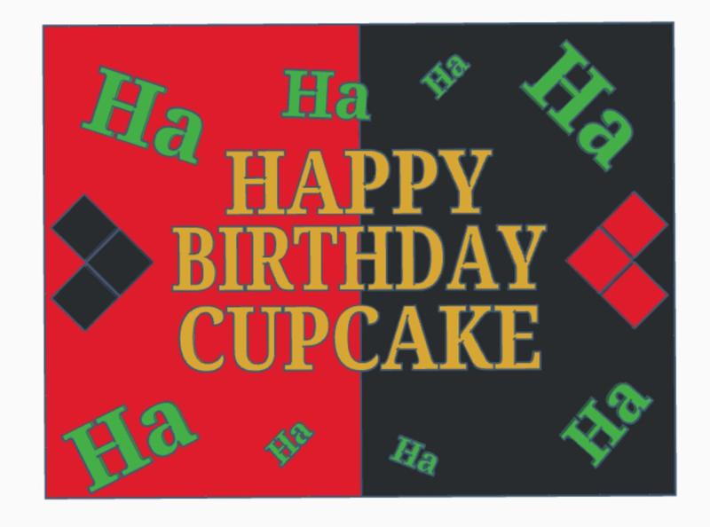 Birthday sign (Joker and Harley Quinn inspired)