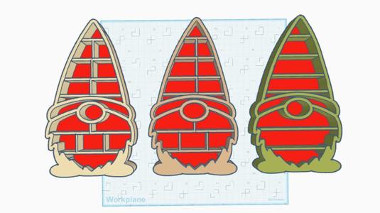 Gnome Knick KNack Shelf with 3 versions, and dual extruder Options
