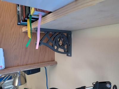 7" D20 Gothic-Industrial Bookshelf Bracket (Game Night Ready)