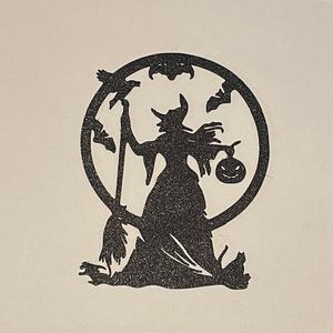 Halloween Witch Pumpkin Bat Wallart Decor V3
