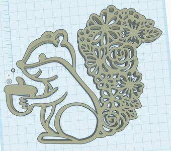 Squirrel with acorn