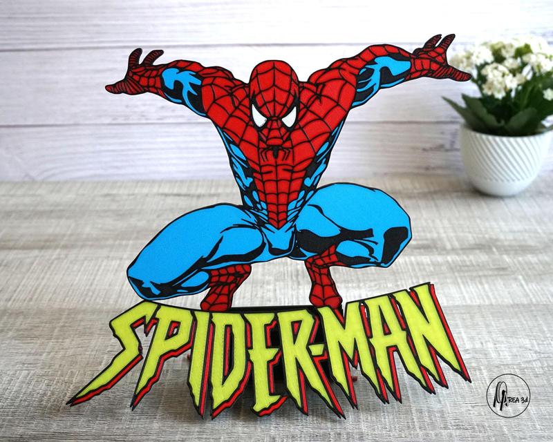Spider-man logo wall art or stand (single and MMU)
