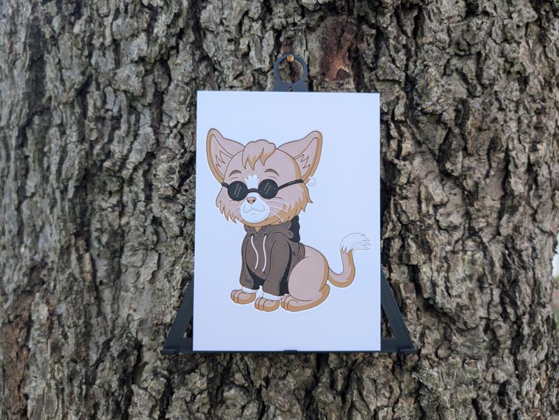 Personified Animals - Cool Cat Filament Painting