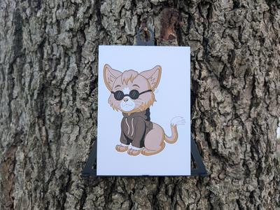 Personified Animals - Cool Cat Filament Painting