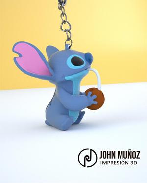 Stitch drinking  – Articulated Version & Keychain