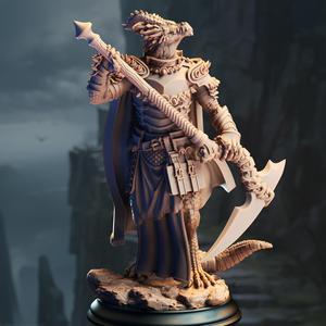 Silver Dragonborn Warlock - Ilvias the Reaper