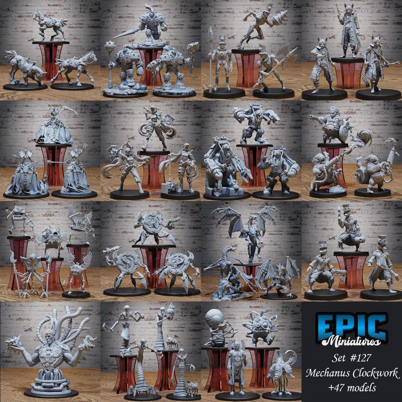 Mechanus Clockwork Set / Construct & Automaton Encounter / Steampunk & Artificer Collection / Pre-Supported