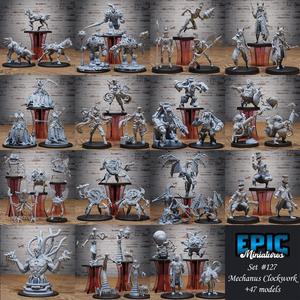 Mechanus Clockwork Set / Construct & Automaton Encounter / Steampunk & Artificer Collection / Pre-Supported