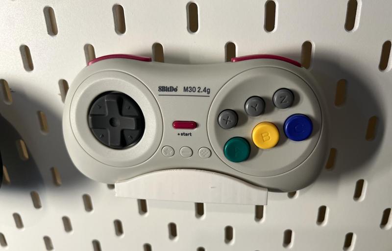Ikea Skadis 8bitdo M30 Controller Mount