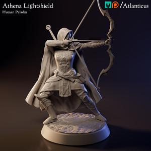 Female Human Paladin - Athena Lightshield - Longbow