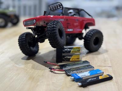 SCX24 low CG 2x1S battery trays/holders
