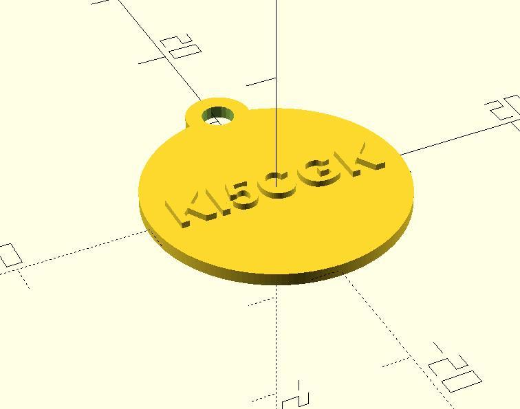 Simple Dog/Name Tag Keychain