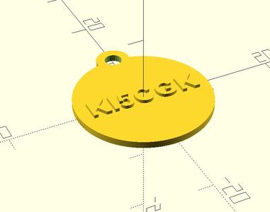 Simple Dog/Name Tag Keychain