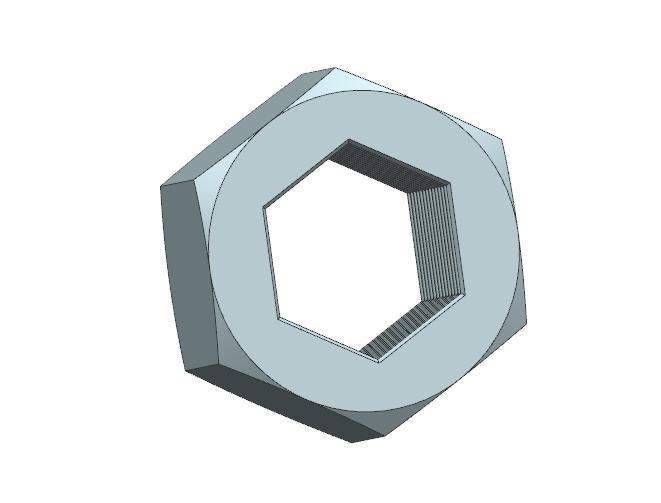 Hexagon-hexagon nut