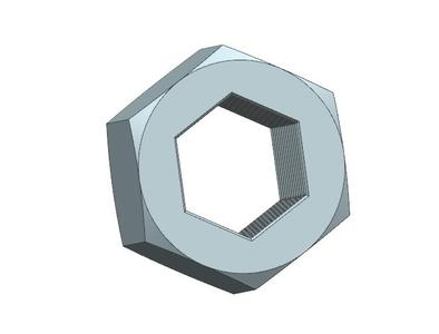 Hexagon-hexagon nut