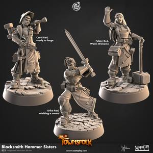 Blacksmith Hammer Sisters (Pre-Supported) | Cast n Play