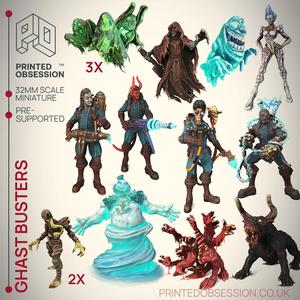 Ghast Busters - 16 Models -  PRESUPPORTED - Illustrated and Stats - 32mm scale