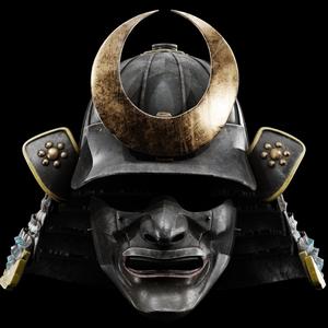 👹 GHOST OF TSUSHIMA - MEMPO & SAMURAI HELMET SET - JIN SAKAI FAN MODEL