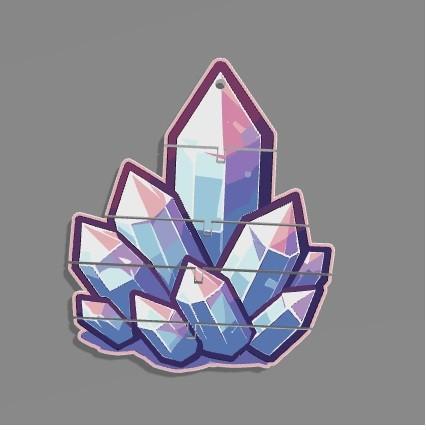 Crystal Cluster Flexi Keychain