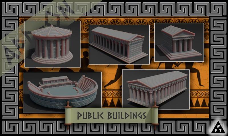 3mm Ancient Greek and Macedonian Building Party Pack