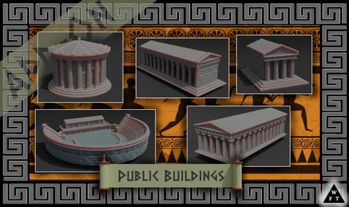 3mm Ancient Greek and Macedonian Building Party Pack