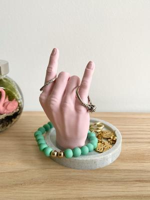 Rock On Hand Sign Jewelry Tray / Ring Dish 