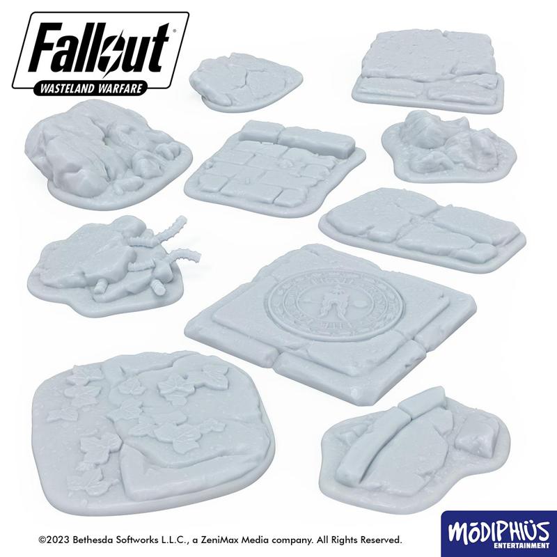 Fallout: Wasteland Warfare - Print at Home - Basing Greebles: Slabs & Stones