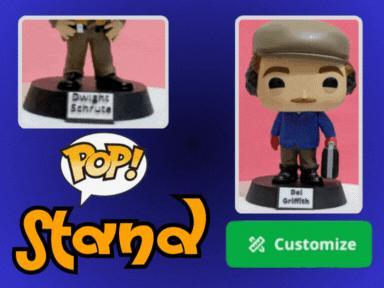 Funko Pop Stand With Name Plate - Customizable