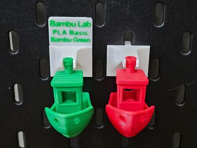 Benchy Holder w/o Label for IKEA Skadis