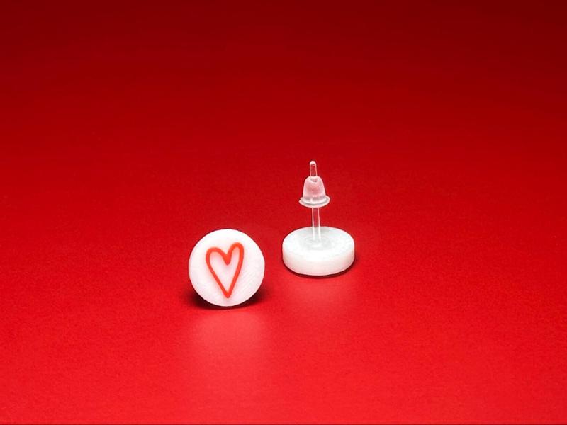 Earrings with heart 