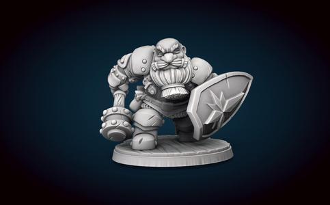 Aldon Stonekeeper, Dwarf Paladin Miniature