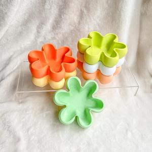 Groovy 70s Stackable Flower Tray: Color-Coding, Space-Saving Organizer for Little Knick-Knacks