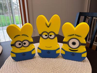 Minion Easter Peep Models Dave Kevin and Stuart