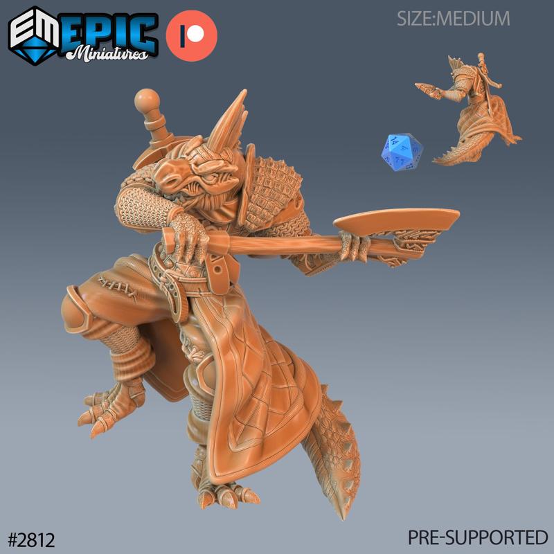 Lizardman Tribe Barbarian / Reptile Soldier / Draconic Lizardfolk / Dragonborn Warrior / Lizard / Dragon Army