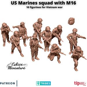 US Marines with M16 - 28mm