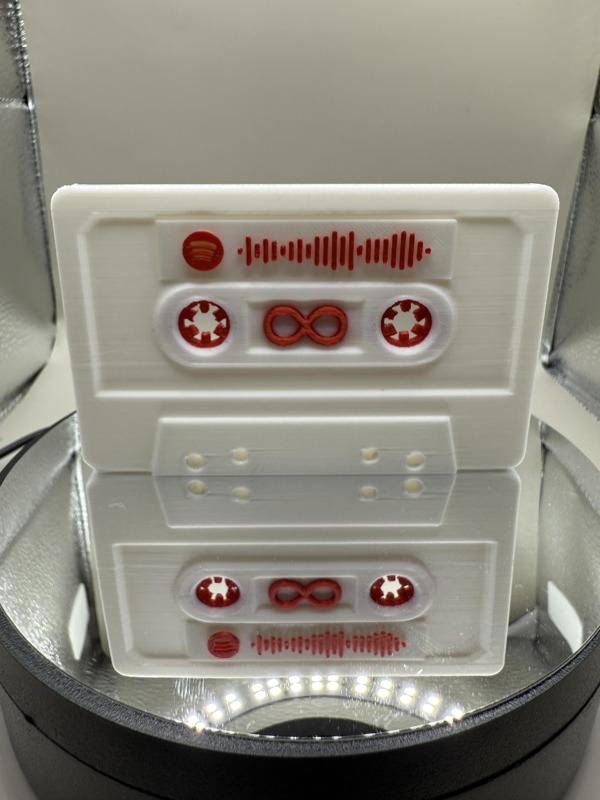 Two Sided Retro Cassette Tape w/Spotify Tab Optional