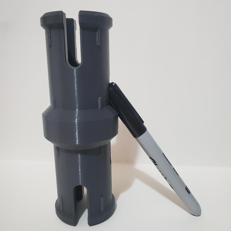 10x scale Lego Technic fixed pin with wall mount