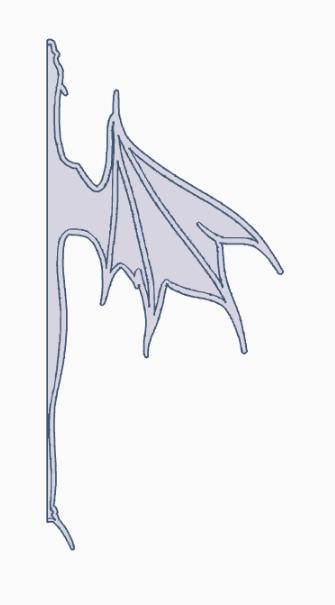 Half Dragon Bookmark 8.stl