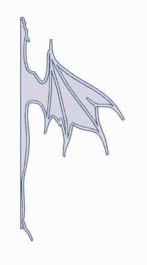 Half Dragon Bookmark 8.stl