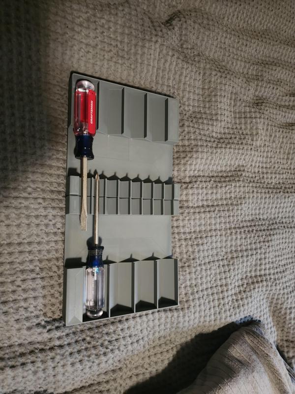 Gridfinity Drawer friendly screwdriver tray