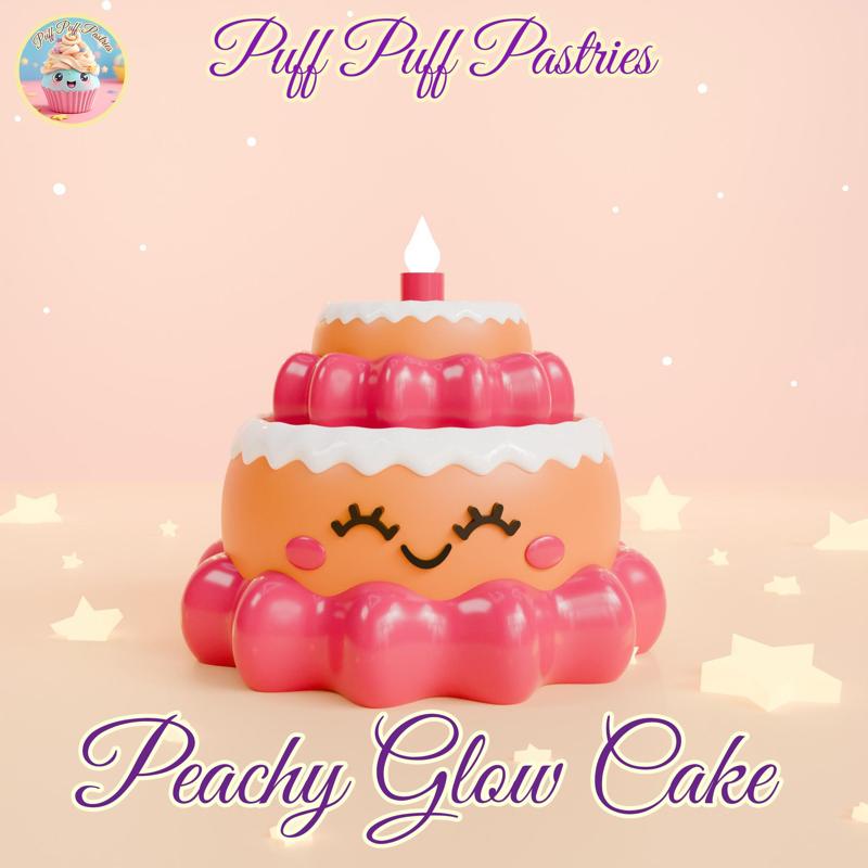 Kawaii Peachy Glow Cake