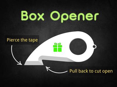Practical Box Opener - Attachable to a keychain