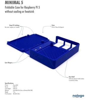M!N!MAL 5 - Raspberry Pi 5 Case