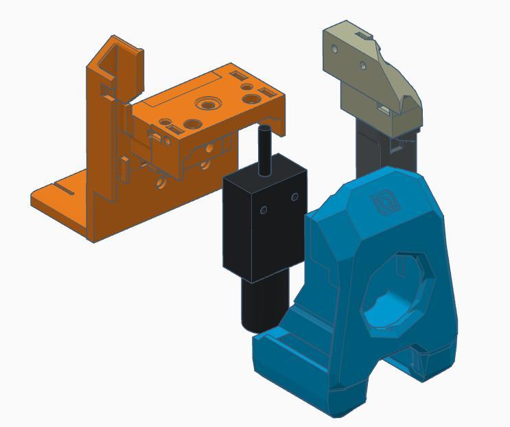 LDO Apogee toolhead mod for installing KE hotend on an Ender 3 V1/V2/Pro