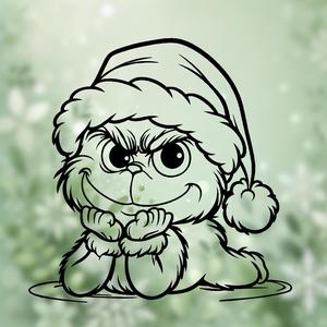Baby Grinch Christmas Wall Art