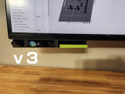 Under monitor pen/pencil holder v3 (Modular)