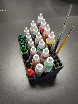 Army Painter 22er Farbfläschchen- und Pinselhalter (passend für Ø 2,5 cm) // Army Painter 22-Bottle & Brush Holder (fits all 2.5 cm diameter bottles)