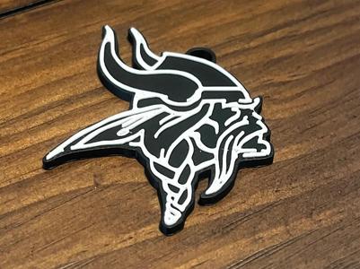 Vikings Black And White Keychain