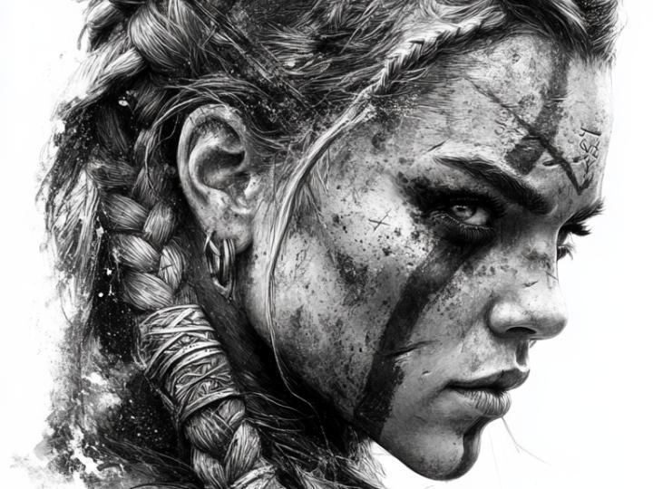 Viking Woman Hueforge 200 x 400
